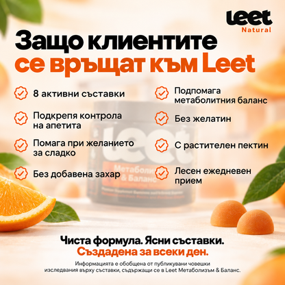 LEET™ Метаболизъм & Баланс Дъвчащи Витамини
