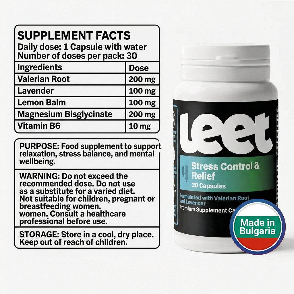 Leet Stress Control & Relief - 30 капсули
